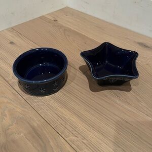 Longaberger cobalt blue ramekins